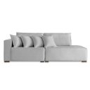 Ver imagem 2 de Sofá 2 3 4 Lugares Modulado Chaise Almofada Solta Molas Isa Be Linho Cinza Claro 1,9m