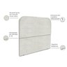 Cabeceira Estofada Queen Alana 160cm Boucle Cinza Claro com Frame - 4