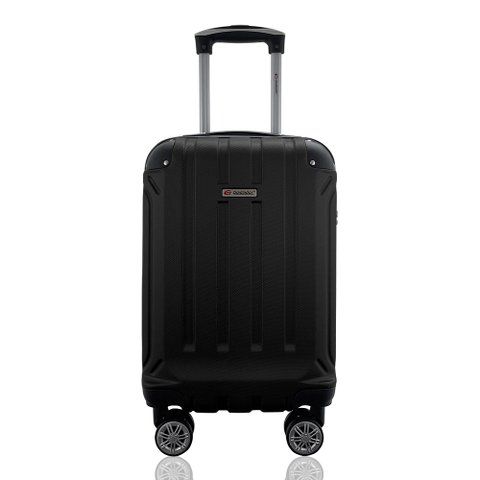 Mala de Viagem Bordo Rígida em Abs Cadeado Segredo Rodas Duplas 360º Gladiador A5mb Tamanho Pp:preto