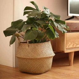 Cesto Vaso em Palha para Decoração e Plantio Flores Jn Artes Imports Cesto Palha - 1