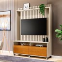Ver imagem 3 de Estante Home Estilos Tv até 55 Pol 2 Pt -ripado -carmolar:off-white/nature