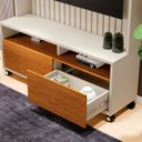 Ver imagem 5 de Estante Home Estilos Tv até 55 Pol 2 Pt -ripado -carmolar:off-white/nature