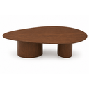 Ver imagem 1 de Mesa de Centro Orgânica Alta 118cm em MDF e Lâmina Natural de Tauari Scarlet Oona Design Castanho