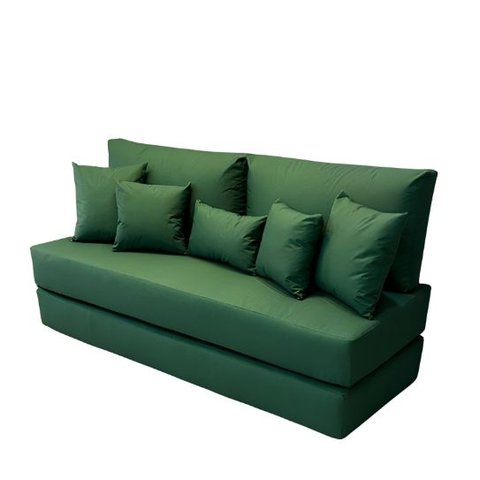 Futon Smooth Duplo Verde 333 + Acessorios