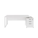 Ver imagem 2 de Mesa Escritório Diretor 170cm a 192cm 3 Gavetas Pé Metal F5