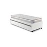 Bicama Box Solteiro Courino Linho Branco 88x188 com Dois Colchões Hanover Molas Ensacadas Inducol - 10
