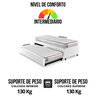 Bicama Box Solteiro Courino Linho Branco 88x188 com Dois Colchões Hanover Molas Ensacadas Inducol - 6