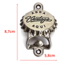 Abridor De Garrafa Vintage - Prateado - 5,8x8,7 - Metal - Cerveja Churrasco - 2