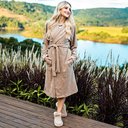 Ver imagem 3 de Roupão Longo Vairelli Susi Bege Tamanho Gg