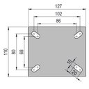 Ver imagem 2 de Rodizio Industrial Aço Inox 8x2 Pol. S/freio Rolamento