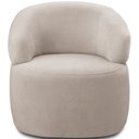 Ver imagem 3 de Kit 2 Poltronas Giratórias Giratória Sala Living Orgânico Carmen F04 Bouclê Bege - Lyam Decor