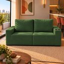 Ver imagem 2 de Sofá Modular 3 Lugares com Porta Copos 100% Espuma Balaqui Cor:Verde