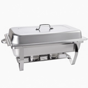 Ver imagem 2 de Rechaud Rm Retangular em Aço Inox Banho com 2 Cubas e Fogareiro 11 L Buffet