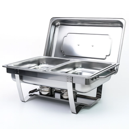 Rechaud Rm Retangular em Aço Inox Banho com 2 Cubas e Fogareiro 11 L Buffet - 3