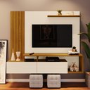 Ver imagem 1 de Painel para TV 65 Polegadas Jade Espresso Móveis Bege/Nature/Off White