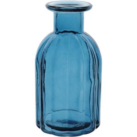 Vaso Decorativo Enfeite Casa Garrafa Home&Co Vidro 10x5x5cm Azul