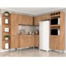 Cozinha Modulada 8 Peças Dafne Carvalho/ Americano - Móveis Arapongas Carvalho Americano - 1