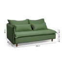 Ver imagem 4 de Sofá Modular 2 Lugares Braço Lateral com Pé Madeira Sôma CabeCasa MadeiraOriginals Verde
