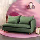 Ver imagem 1 de Sofá Modular 2 Lugares Braço Lateral com Pé Madeira Sôma CabeCasa MadeiraOriginals Verde