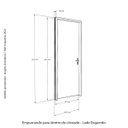 Ver imagem 3 de Porta Lisa Mescla 210x80 Batente 09 cm Fechadura Comum Interna Rodam Abertura Esquerda Marrom