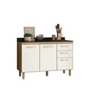 Ver imagem 1 de Balcão Doce 118cm com 02 Portas e 03 Gavetas Freijo/off White