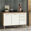 Ver imagem 2 de Balcão Doce 118cm com 02 Portas e 03 Gavetas Freijo/off White