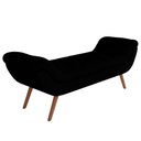 Ver imagem 1 de Puff Recamier Decorativo com Tachas 195cm Santorini Bouclê Preto