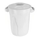 Ver imagem 1 de Cesto Plástico com Tampa Branco 100 Litros 66cm - Cr100b - Jsn