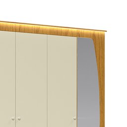 Guarda Roupa Casal com Espelho e LED 6 Portas 6 Gavetas Inovação 100% MDF - 7