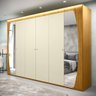 Guarda Roupa Casal com Espelho e LED 6 Portas 6 Gavetas Inovação 100% MDF - 2