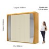 Guarda Roupa Casal com Espelho e LED 6 Portas 6 Gavetas Inovação 100% MDF - 12
