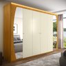 Guarda Roupa Casal com Espelho e LED 6 Portas 6 Gavetas Inovação 100% MDF - 4