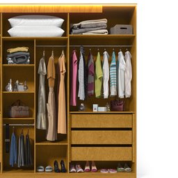 Guarda Roupa Casal com Espelho e LED 6 Portas 6 Gavetas Inovação 100% MDF - 9