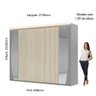 Guarda Roupa Casal com Efeito Ripado, Espelho e LED 6 Portas 6 Gavetas Inovação 100% MDF - 6