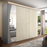 Guarda Roupa Casal com Efeito Ripado, Espelho e LED 6 Portas 6 Gavetas Inovação 100% MDF - 4