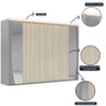 Guarda Roupa Casal com Efeito Ripado, Espelho e LED 6 Portas 6 Gavetas Inovação 100% MDF - 11