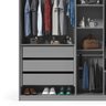 Guarda Roupa Casal com Efeito Ripado, Espelho e LED 6 Portas 6 Gavetas Inovação 100% MDF - 7
