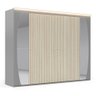 Guarda Roupa Casal com Efeito Ripado, Espelho e LED 6 Portas 6 Gavetas Inovação 100% MDF - 3