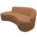 Ver imagem 1 de Sofá Curvo 02 Lugares 150cm Braço Esquerdo Eron Bouclê Terracota - CasaePoltrona