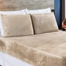 Kit Coberdrom Queen Sherpa Everest + Jogo Lençol Soft 4 Peças - Caqui - 3
