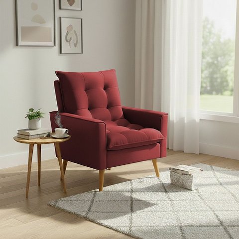 Poltrona Sala 92cm Toque Moderno no Visual que Valoriza Qualquer Espaço Terracota Ester