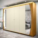Ver imagem 1 de Guarda Roupa Casal com Espelho e LED 6 Portas 6 Gavetas Inovação 100% MDF