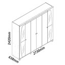 Ver imagem 5 de Guarda Roupa Casal com Espelho e LED 6 Portas 6 Gavetas Inovação 100% MDF