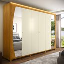 Ver imagem 4 de Guarda Roupa Casal com Espelho e LED 6 Portas 6 Gavetas Inovação 100% MDF