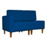 Poltrona Decorativa Alice Pés Trapézio Suede Azul Marinho Claro - Ds Estofados - 2