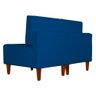 Poltrona Decorativa Alice Pés Trapézio Suede Azul Marinho Claro - Ds Estofados - 3