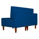 Ver imagem 3 de Poltrona Decorativa Alice Pés Trapézio Suede Azul Marinho Claro - Ds Estofados