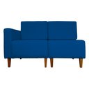 Ver imagem 1 de Poltrona Decorativa Alice Pés Trapézio Suede Azul Marinho Claro - Ds Estofados
