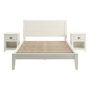 Ver imagem 1 de Cama Queen 2 Mesas de Cabeceira 1 Gaveta Madeira Macica Taeda Branco Freijo Festra