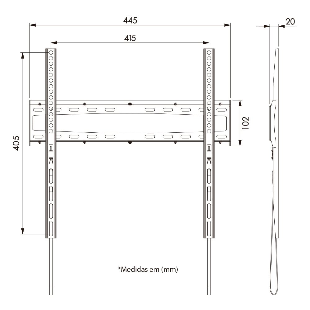 Suporte Fixo para Tv de 26'' a 65'' - Elg - 5